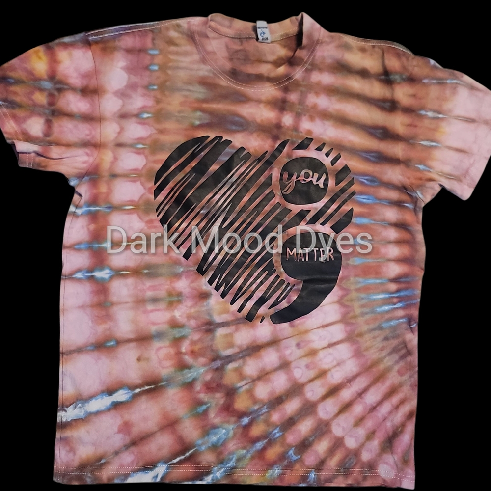 Tie-Dye Kids Shirt with Heart Design